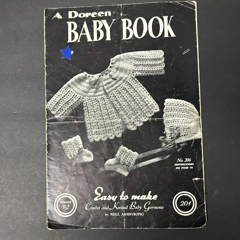 Vintage Knitting‎ Crochet Pattern Booklets Lot Mary Maxim Star Baby Book Good